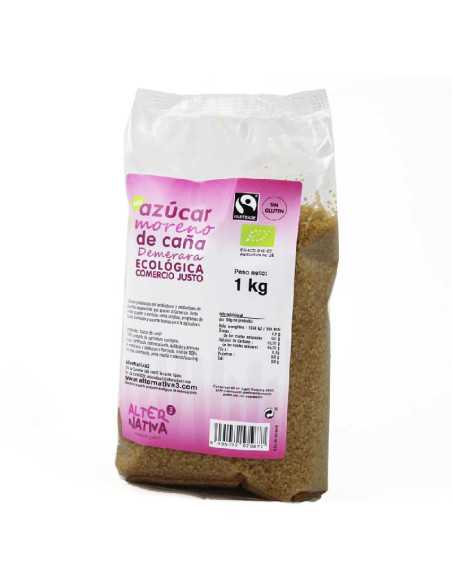 Azucar Demerara moreno de caña Bio 1kg Alternativa3 Azucar Demerara moreno de caña Bio 1kg Alternativa3